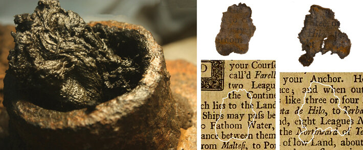 пыж из страницы книги Эдварда Кука