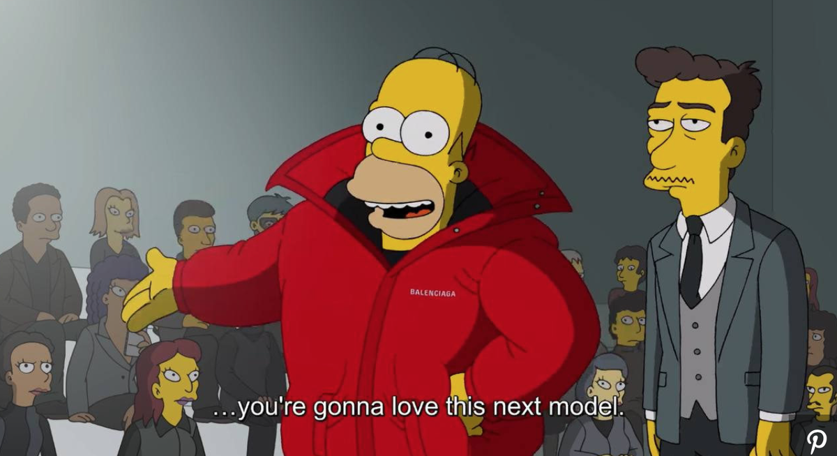 ФРАГМЕНТ ИЗ МУЛЬТФИЛЬМА «СИМПСОНЫ» О BALENCIAGA/ YOUTUBE 