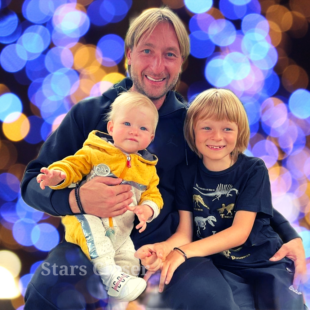 Евгений Плющенко с детьми