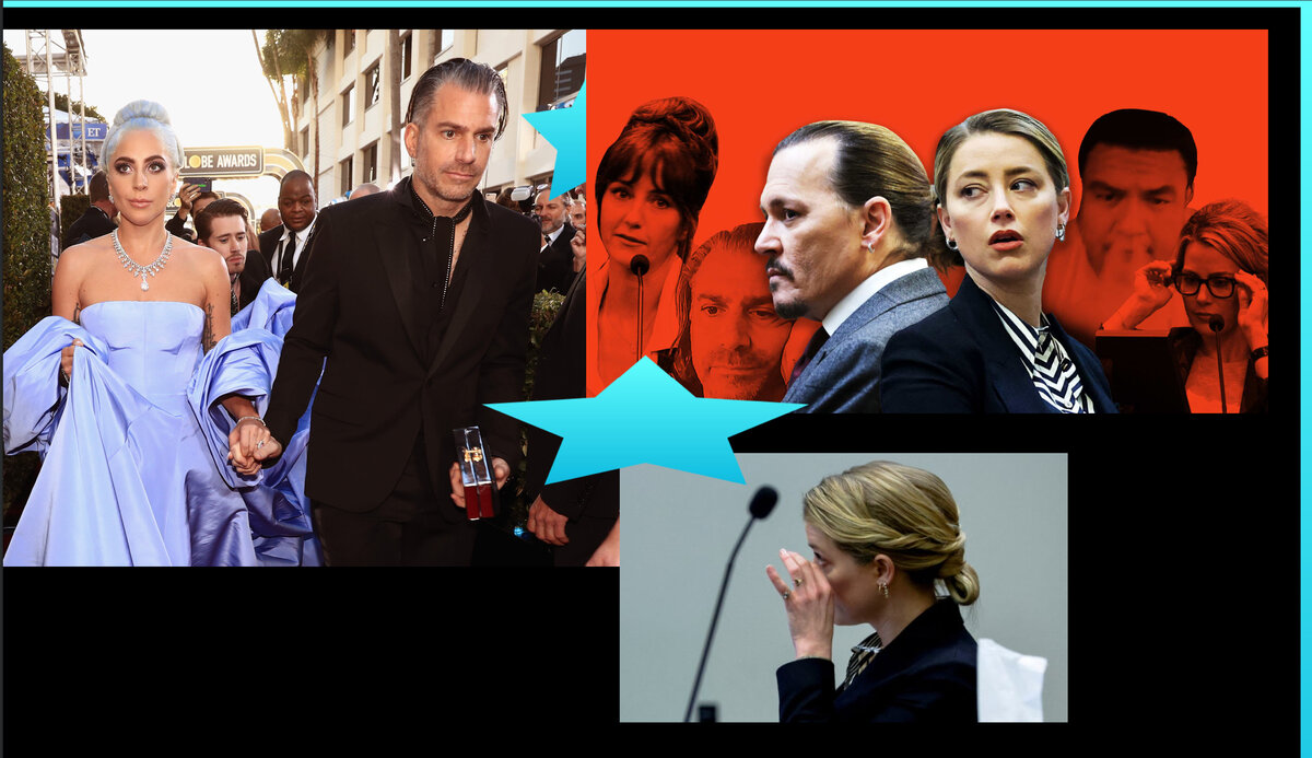 Кристиан Карино- на фото с леди Гагой-  сейчас агент леди Гаги, а был агентом Херд и Деппа, теперь он дает показания в суде