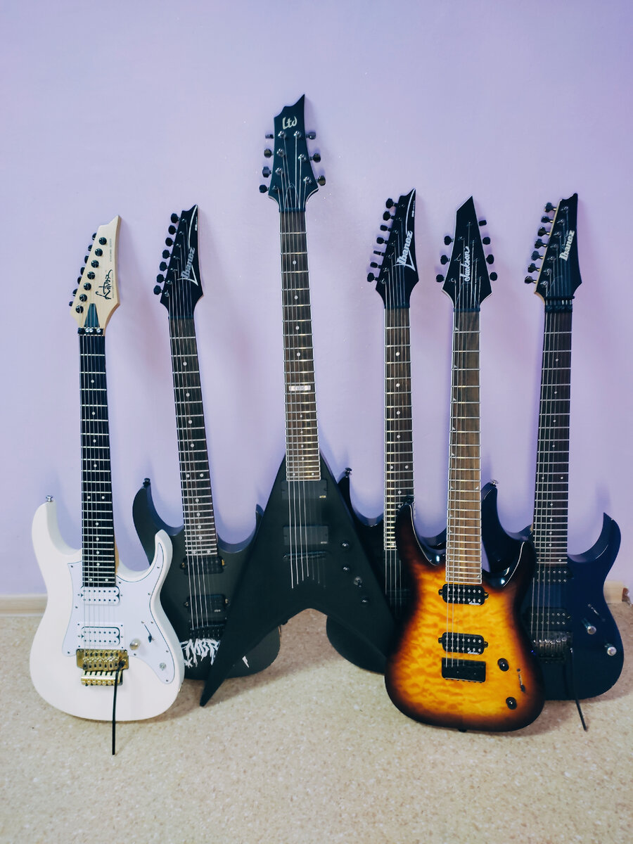 Моя коллекция 7 струнных гитар. 2022г.