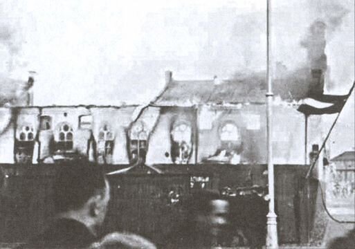 Пожар в Большой хоральной синагоге города Риги 4 июля 1941 года. Открытые источники.