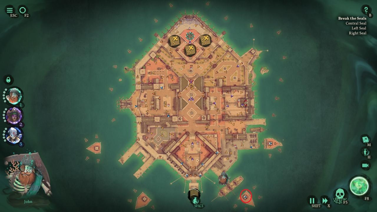 ✅Этот гайд по игре Shadow Gambit: The Cursed Crew поможет вам найти всех разработчиков на разных картах. При игре вам следует нажать «h», чтобы выделить врагов и видеть их имена.-55