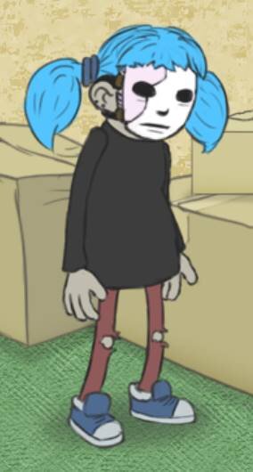 Салли-кромсали (Sally Face), Сал Фишер, годы жизни 1976-2004, сын Генри и Дианы Фишер. На этом фото ему 15. Автор персонажа и игры: Стив Гэбри (Portable Moose)