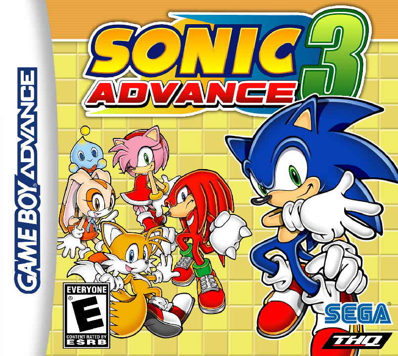 Обложка картриджа Sonic Advance 3 для Game Boy Advance 