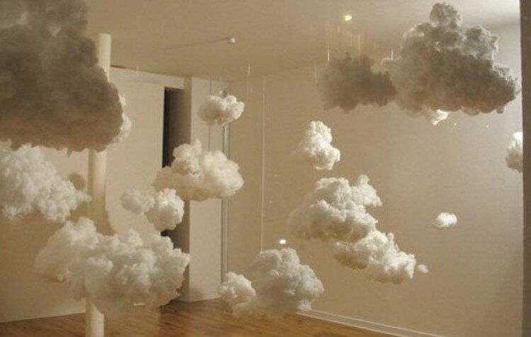 декорации облака. потолок облака с подсветкой из ваты. искусственные облака.