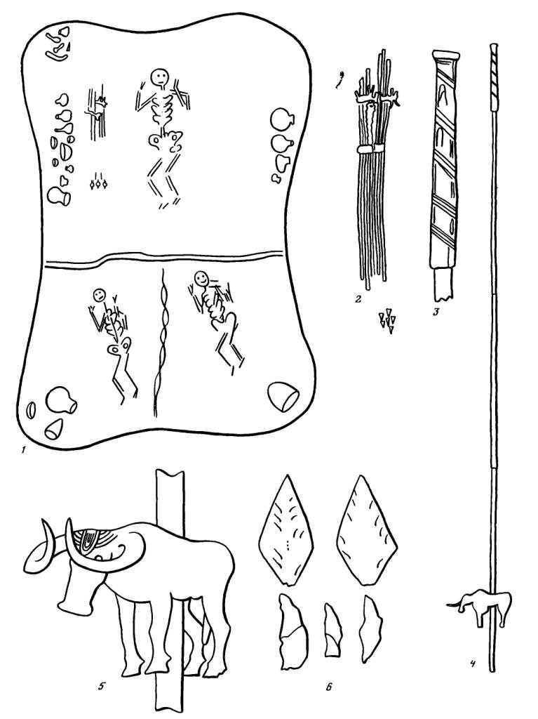 Схема захоронения в майкопском кургане