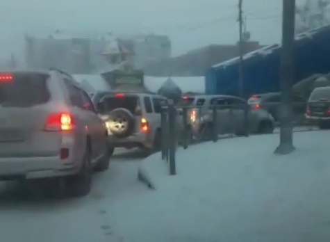 Кадр из видео: Instagram @chp_sakhalin
