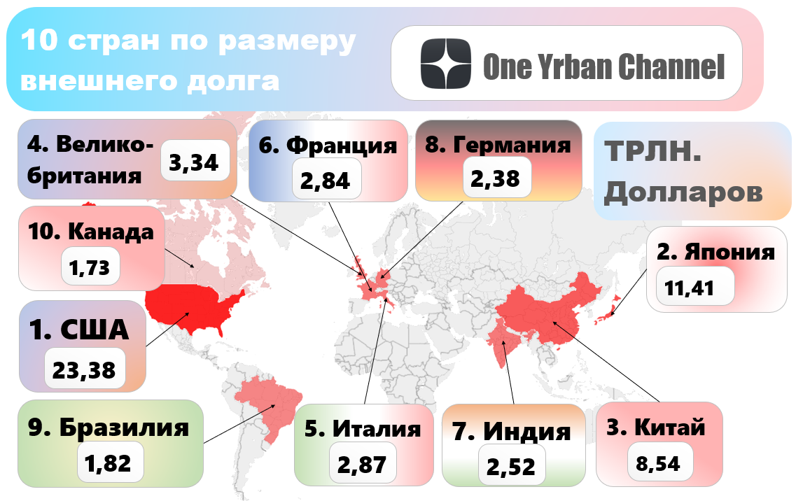 Госдолг сша карта