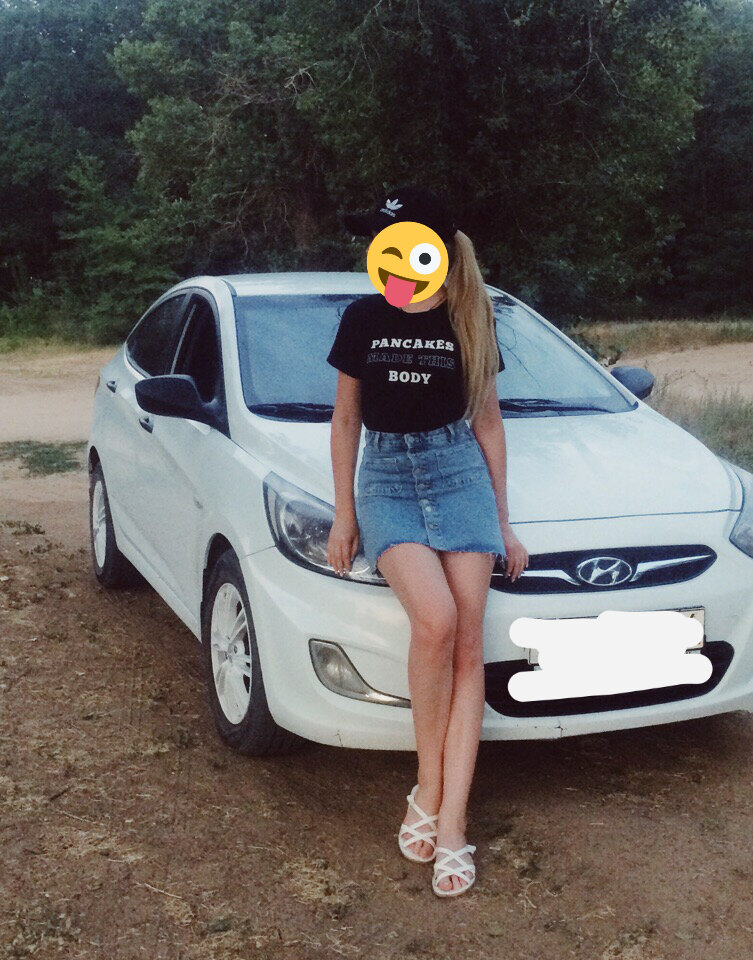 Девушка на Хендай Гетц