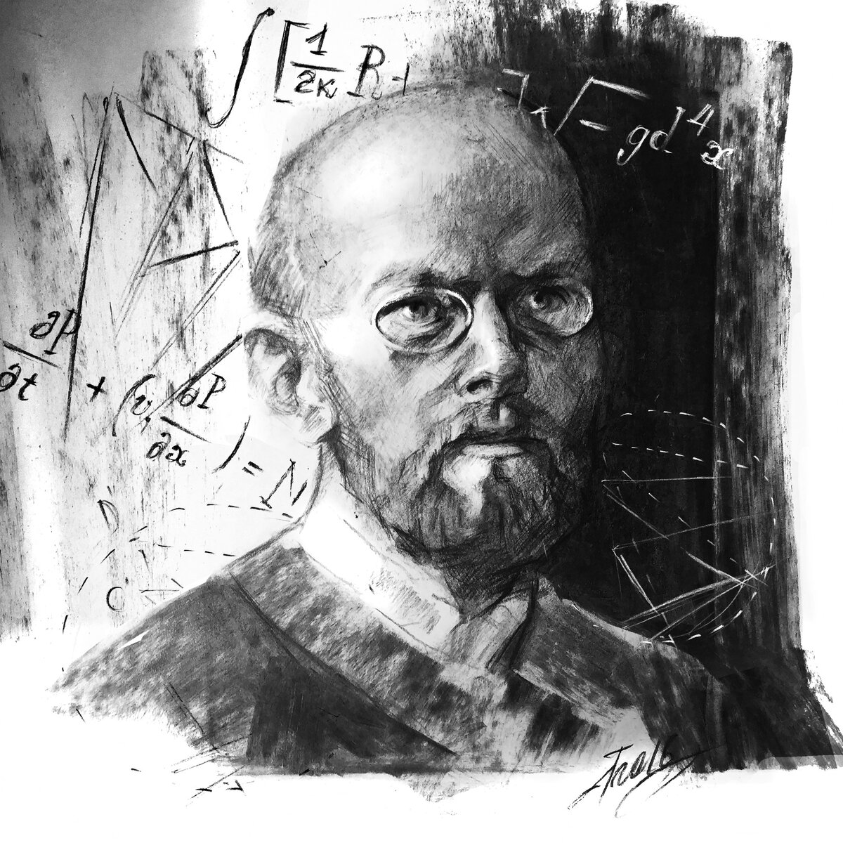 2. Портрет Дэвида Гильберта, художник  —  Анна Горбань 