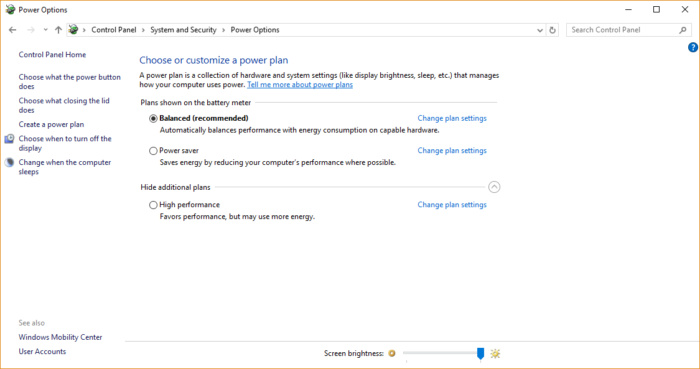 Измените настройки питания на панели управления, чтобы повысить производительность вашего ПК. (Щелкните изображение, чтобы увеличить его.)