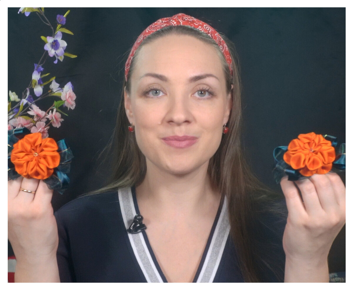 Ксения Назарова, канзаши, мандаринки,