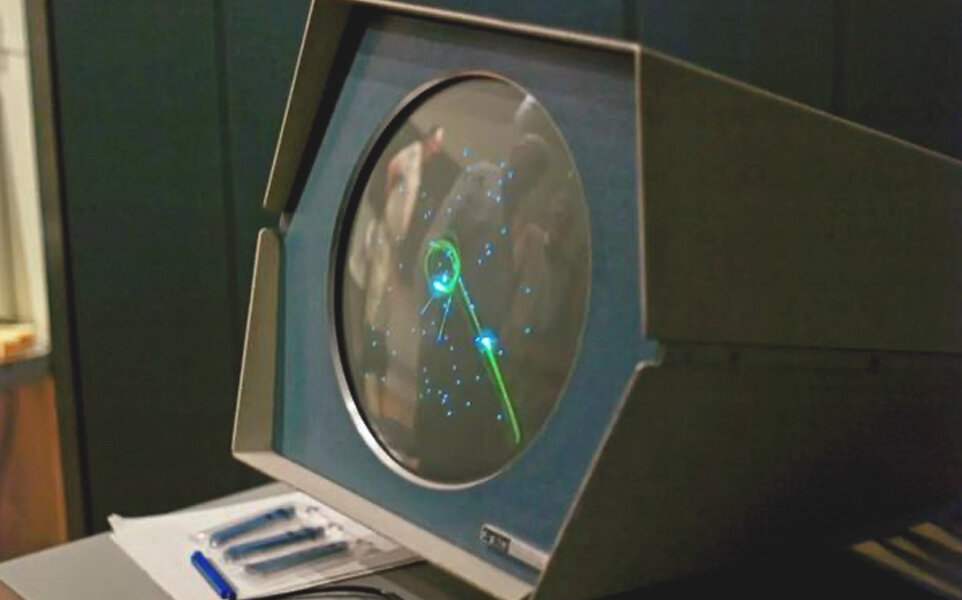 Так Spacewar выглядела в 70-х. Фото: bequipe.com