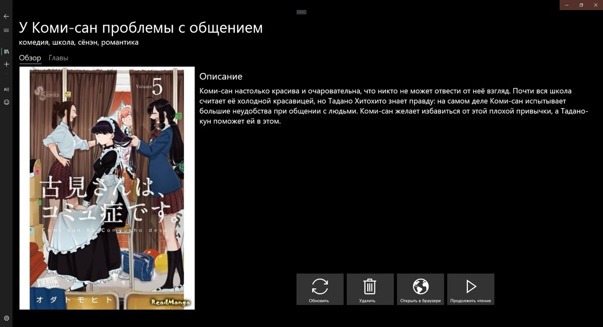 Подробное описание манги