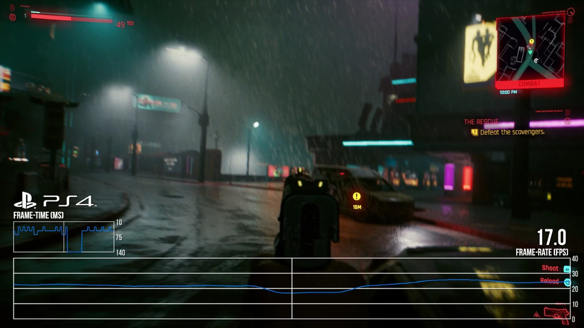 Что ни говори а с FPS  у Cyberpunk 2077 на "младших консолях" старого поколения плохо...