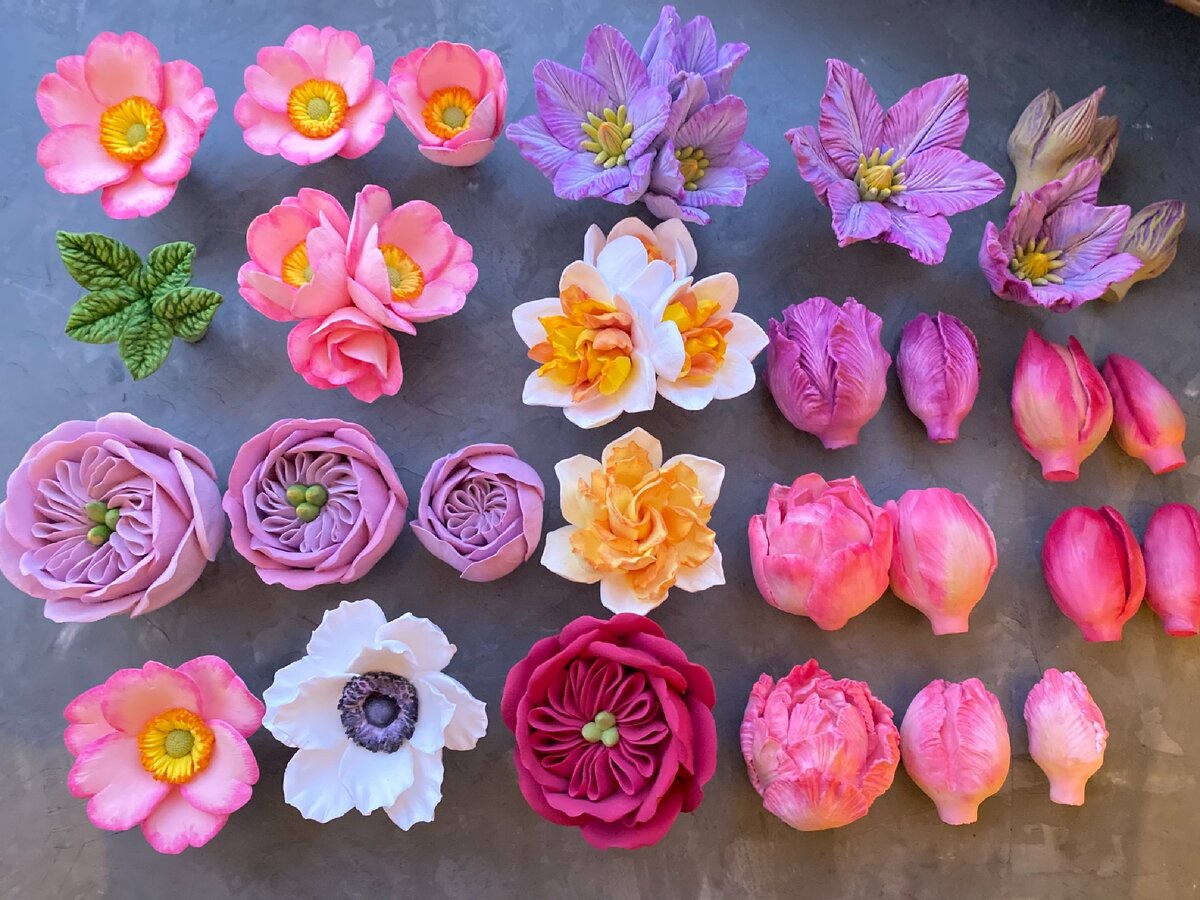 мои цветы - будущие формы для мыла 