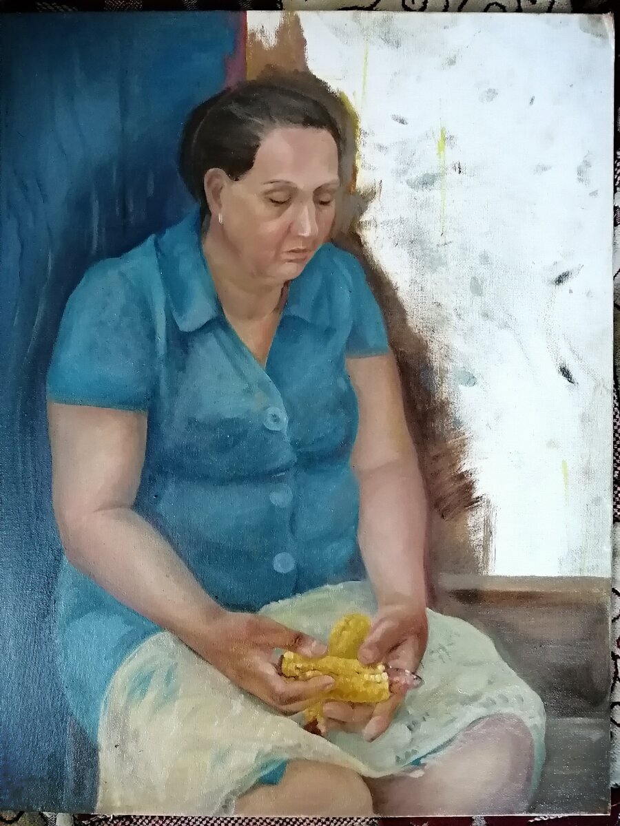 Фото автора. Тяглова Н. Учебная постановка. Этап работы.