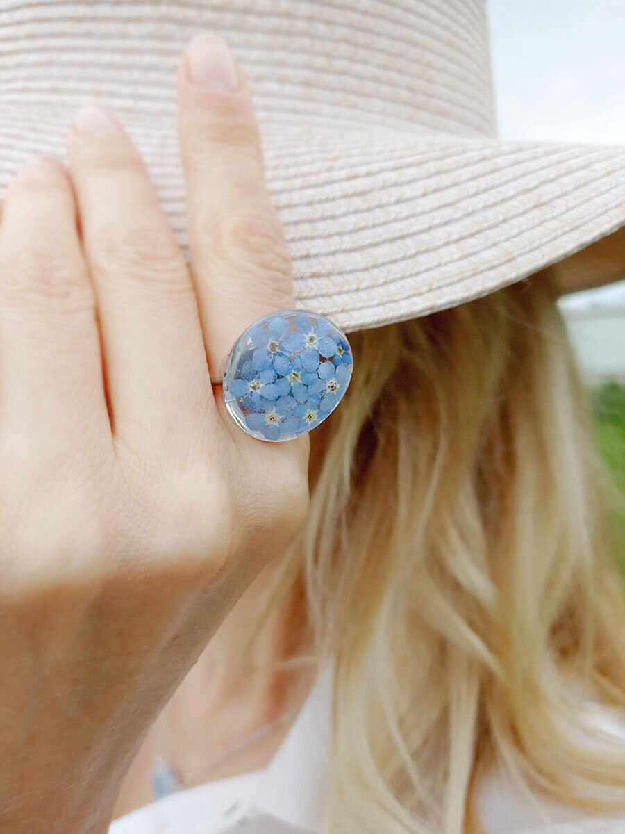 Кольцо с незабудками Frozen Beauty