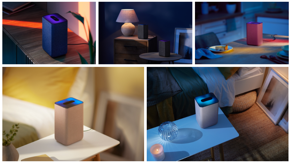 В сравнении с первой Станцией дизайн претерпел множество изменений. У первой дизайн скорее практичный, прямоугольный, а у второй уже эстетичный. Более мягкие грани и переходы, опять же. При этом, несмотря на уменьшенные размеры, новая станция тяжёлая ровно настолько, насколько надо для среднестатистической устойчивости. Впрочем, в борьбе с котами, чувствую, есть шанс не выстоять. Чёрт, да об эту ткань даже у меня возникает желание поточить ногти. 
Ещё одно приятное изменение — разъём USB-C, а значит можно питать колонку от блоков питания с множеством разъёмов и тем самым экономить розетки, хотя рекомендуется питать от родного блока, конечно.