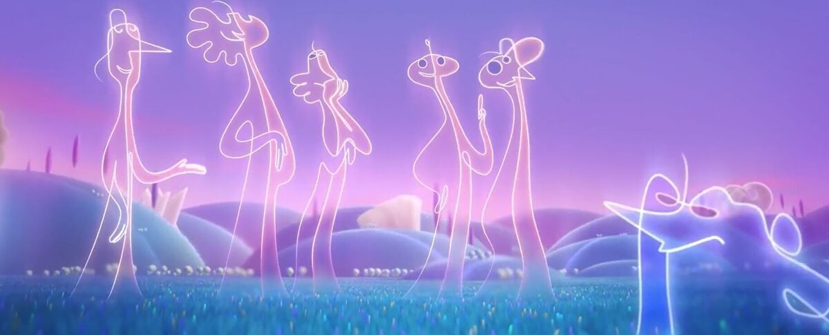 Кадр мультфильма "Душа" - эгрегоры.