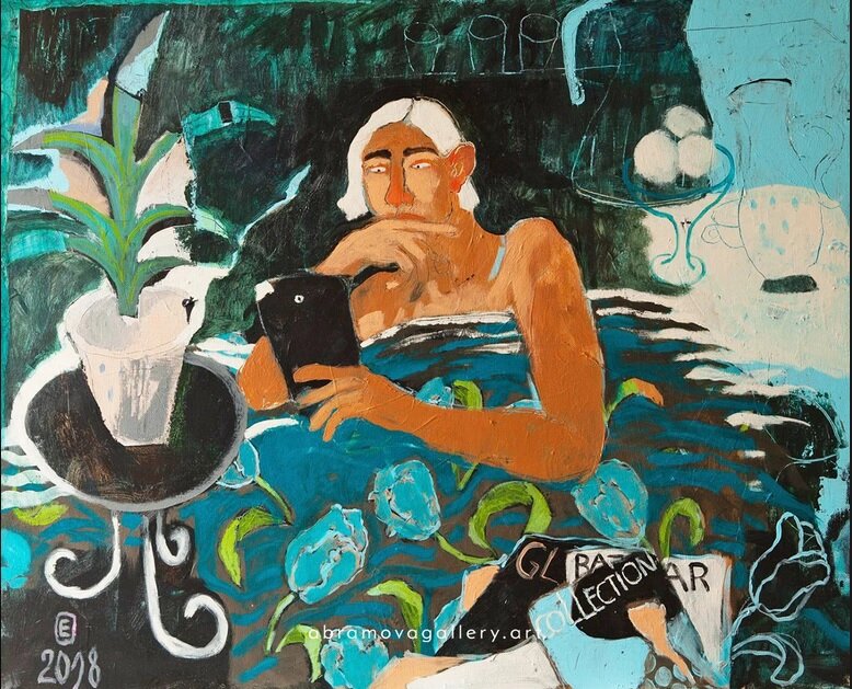 SMS. Холст, акрил, 90 х 110