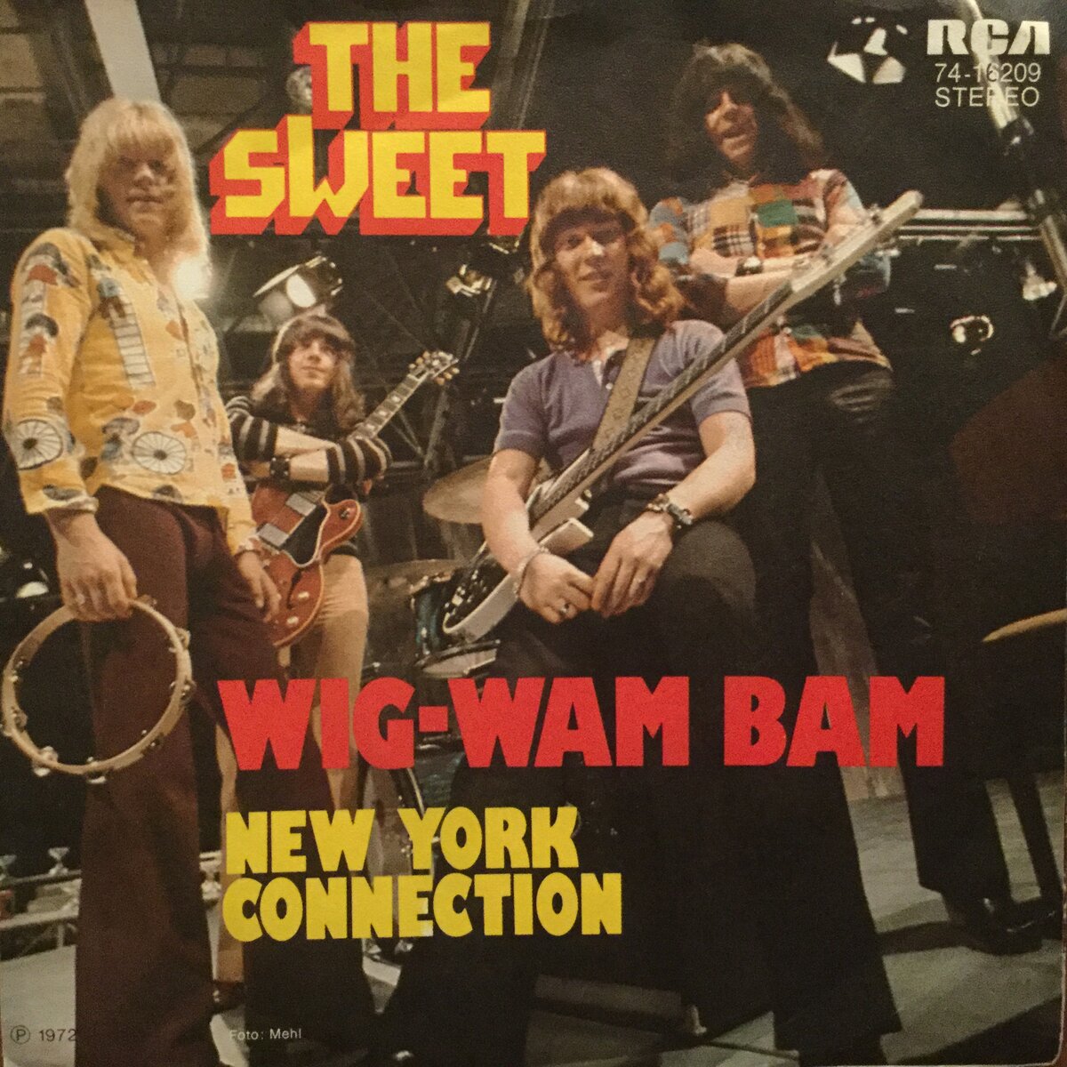Конверт немецкого сингла "Wig Wam Bam" британской глэм-рок-группы Sweet