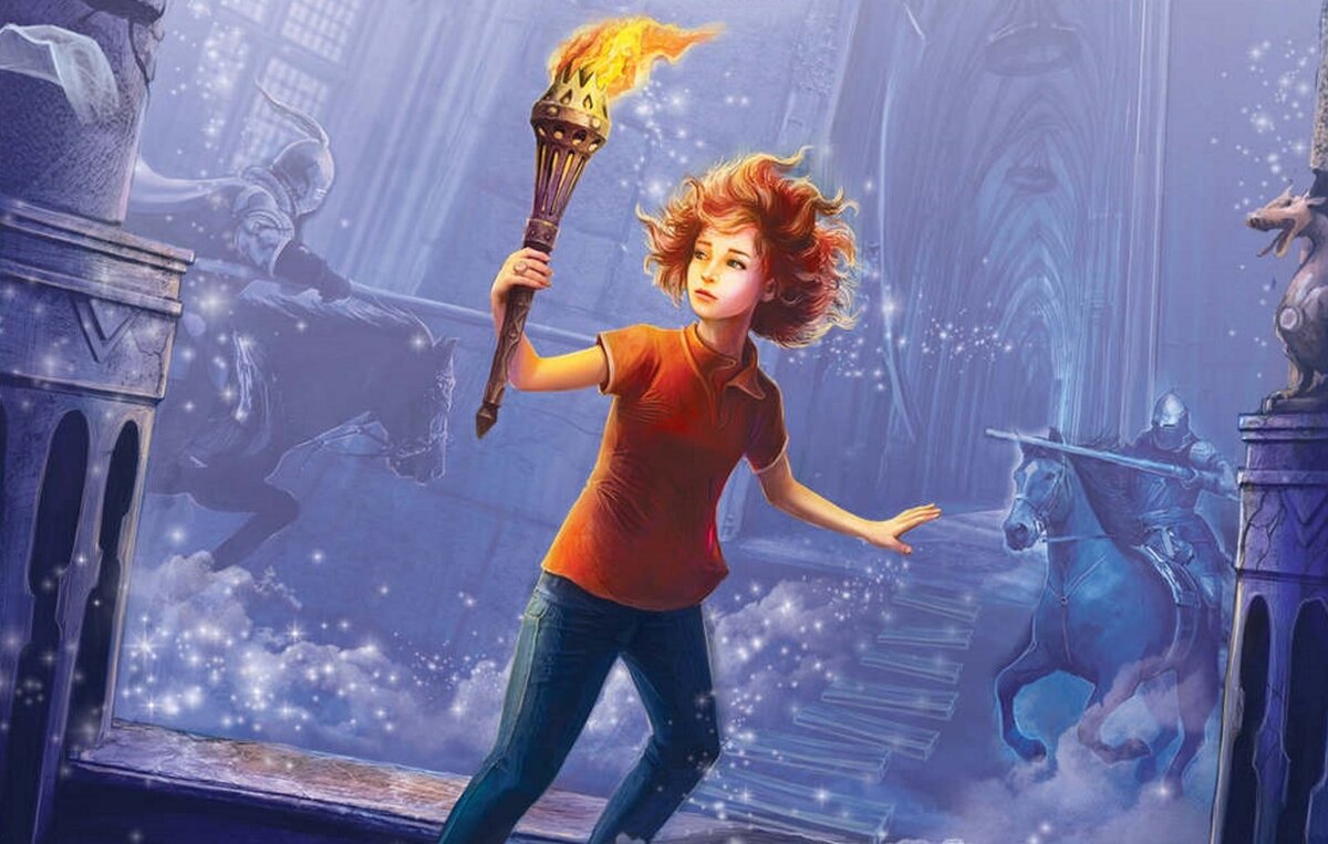 Русская девочка Таня с максимально нерусской фамилией. Фрагмент обложки книги "Таня Гроттер и исчезающий этаж"