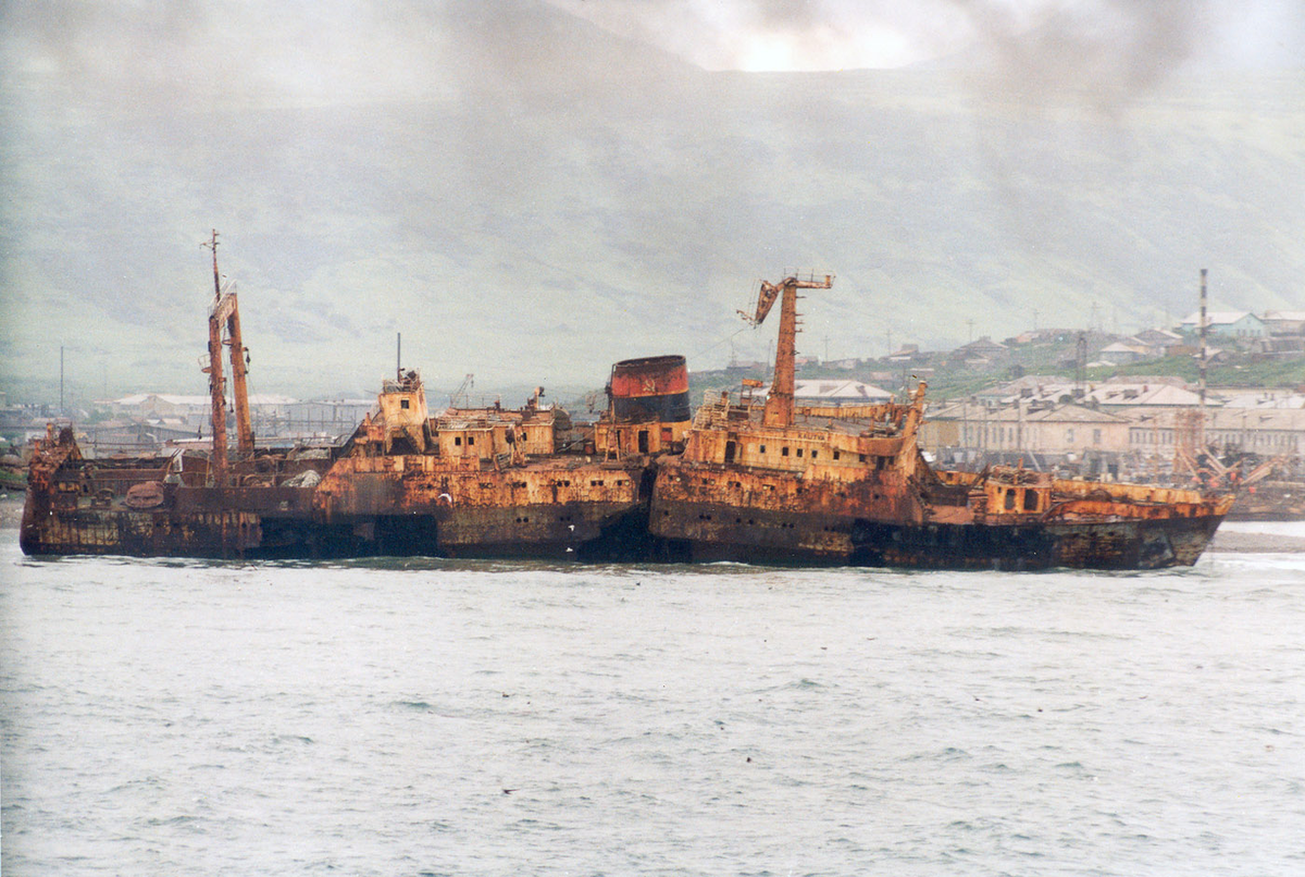 "КАЛИТВА" - БМРТ проекта 394РМ, построен в 1971 году в СССР, стр. № 269, номер ИМО: 7205594, порт приписки - Петропавловск-Камчатский.
  Двенадцатого февраля 1992 года во время сильного шторма БМРТ "Калитва" был сорван с якоря и выброшен на мель напротив камчатского поселка Озерновский. @яндекс.картинки