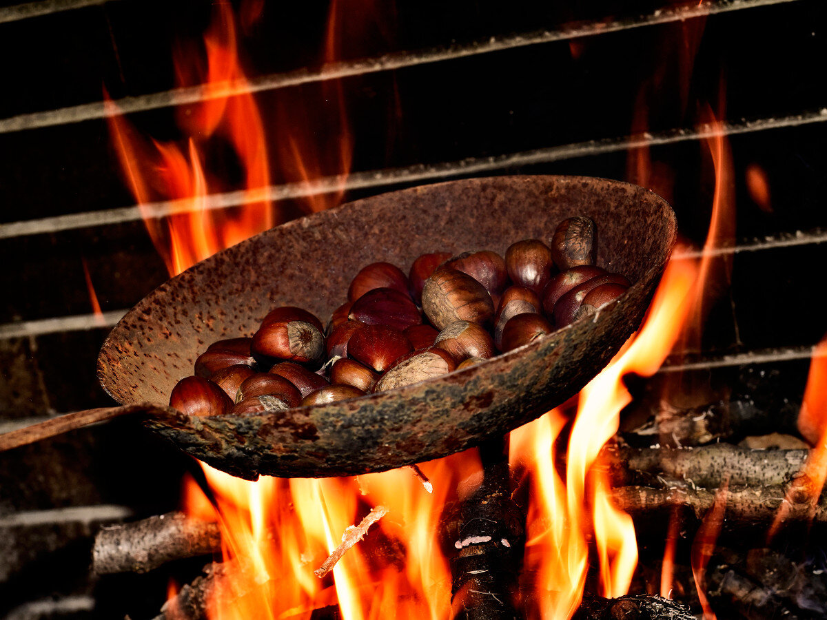 Chestnuts roasting on an open fire funny