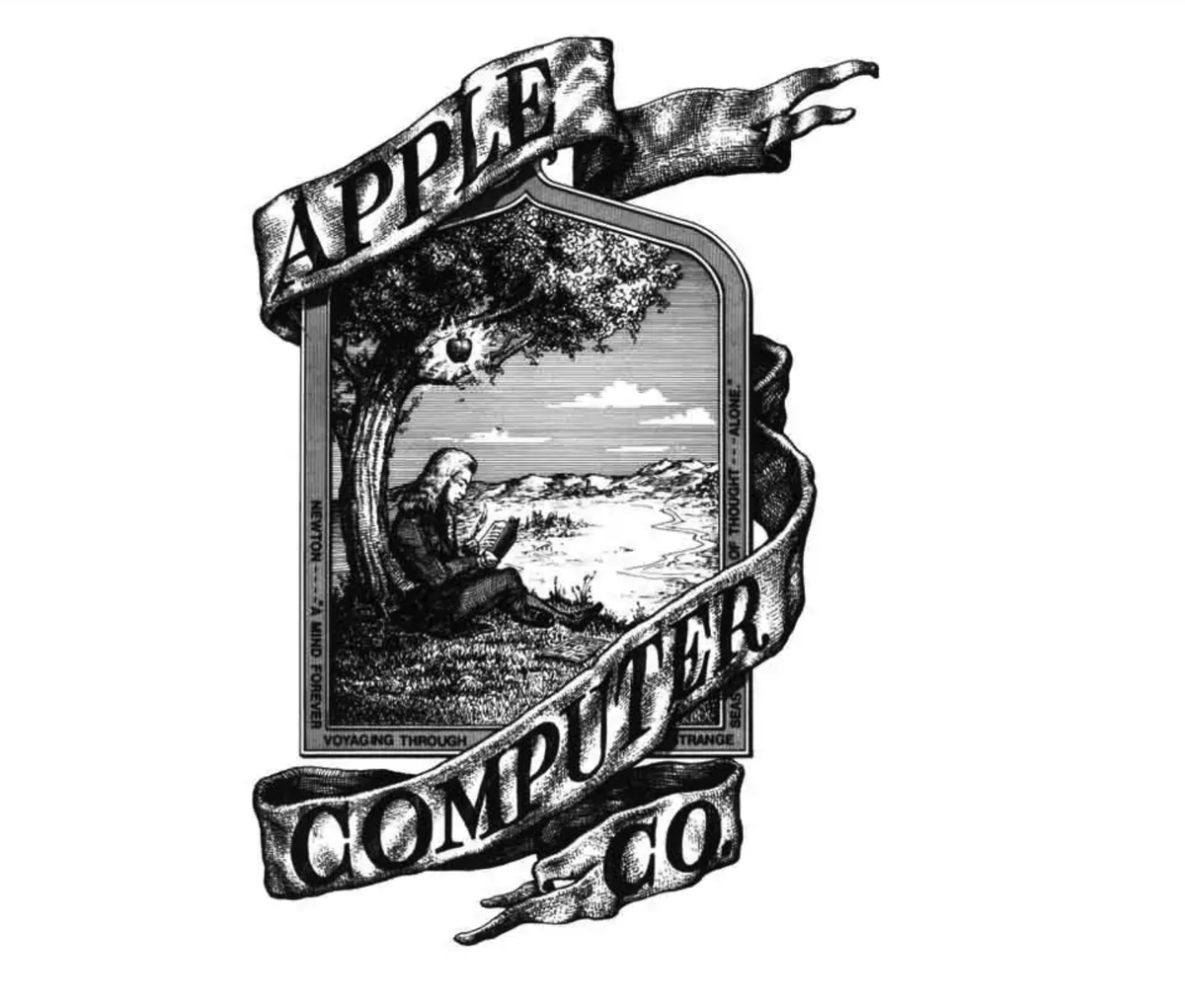 Первый логотип на прозрачном фоне. Самый первый логотип Apple.