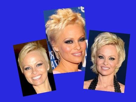 Памела Андерсон с короткими прическами