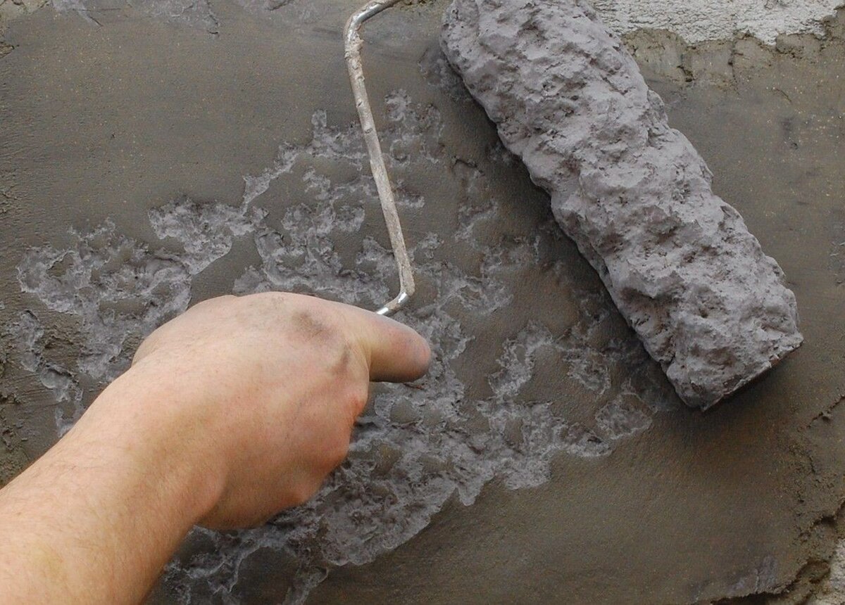 Технология создания декоративной поверхности на бетоне через трафарет. Часть 1
