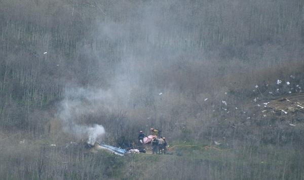 Место аварии вертолёта