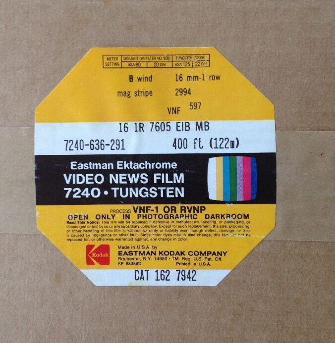 16-мм киноплёнка Эктахром, предназначенная специально для телевидения.