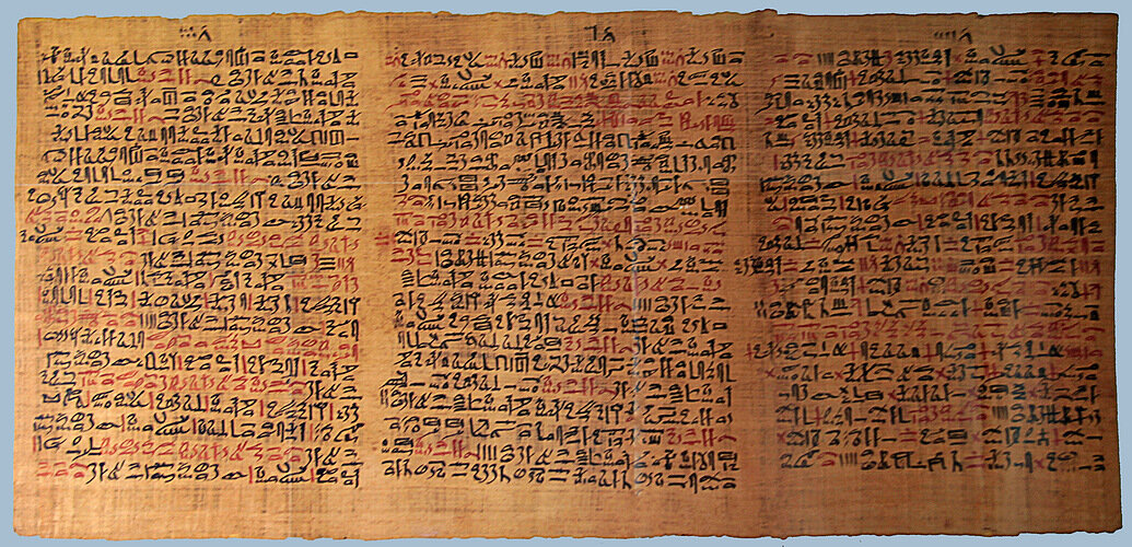 Папирус Эберса. Изображение из открытых источников
