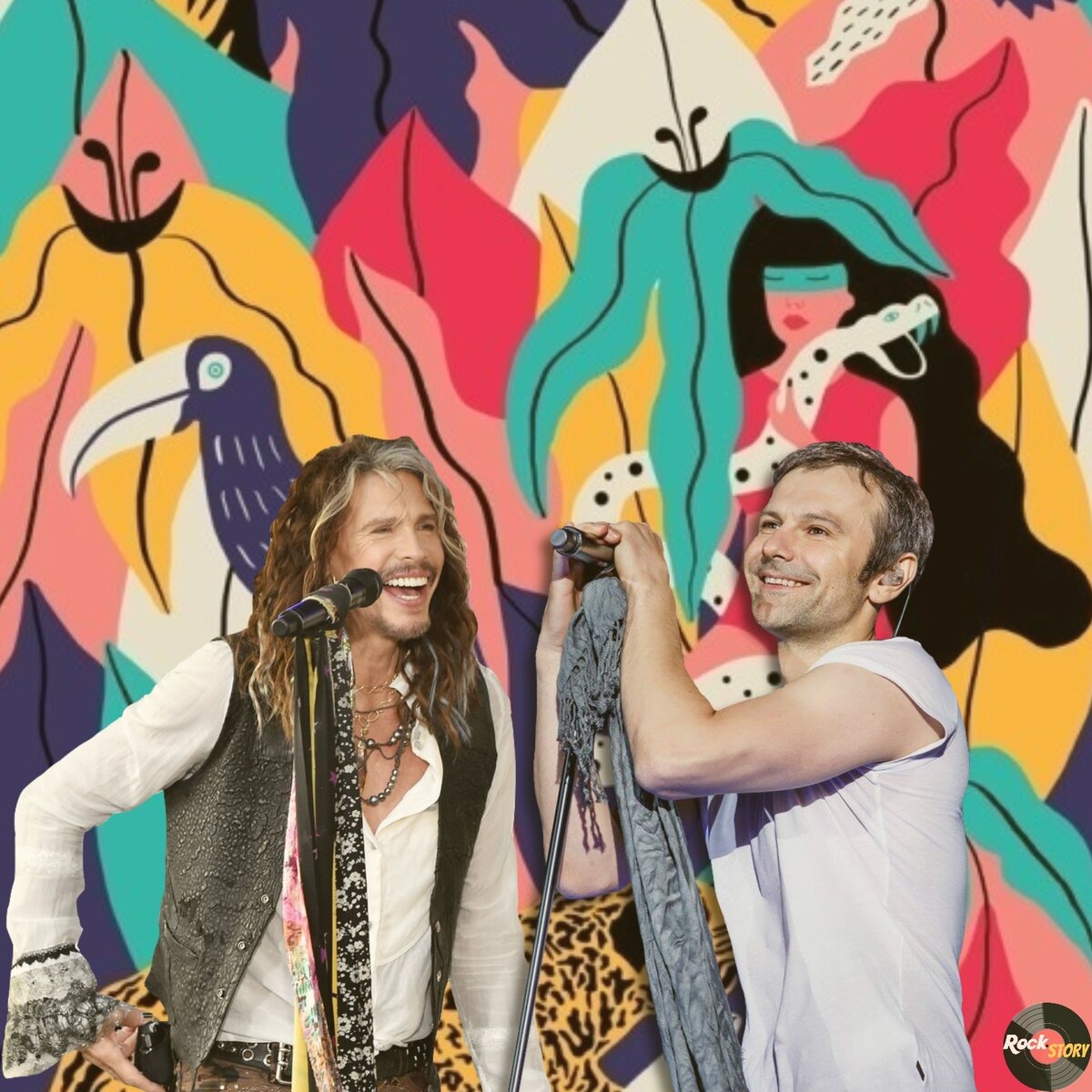 На фотографии: Стивен Тайлер и Святослав Вакарчук 