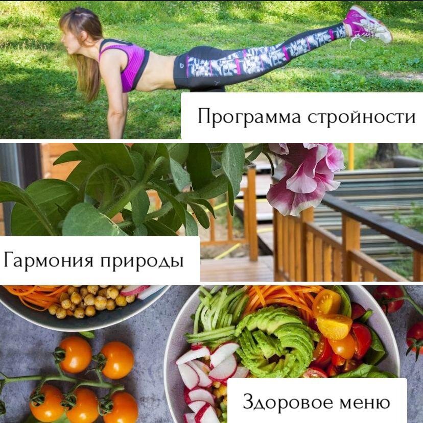 Программа стройности, комфортное проживание и вкусное питание. 