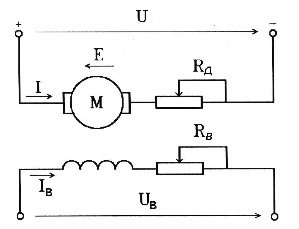 Схема подключения двигателя постоянного тока