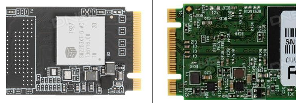 Слева — NVMe, справа — SATA 3