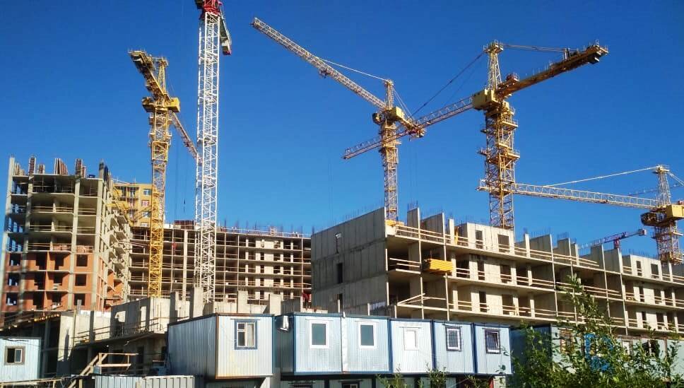                                              фото со стройки жилого комплекса в городе Мурино