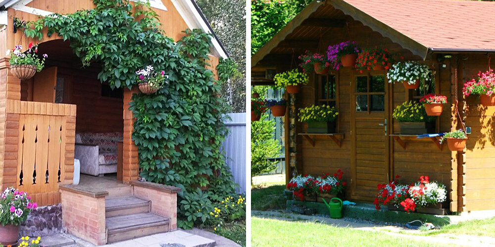 Love the repurposed bed frame as a backdrop. Shabby chic porch, Shabby cottage s