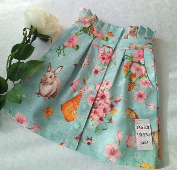 Юбка для дочери. Выкройка с сайта "Шкатулка"