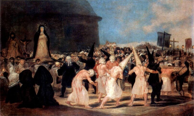 Francisco Goya  - " Procesión de flagelantes"