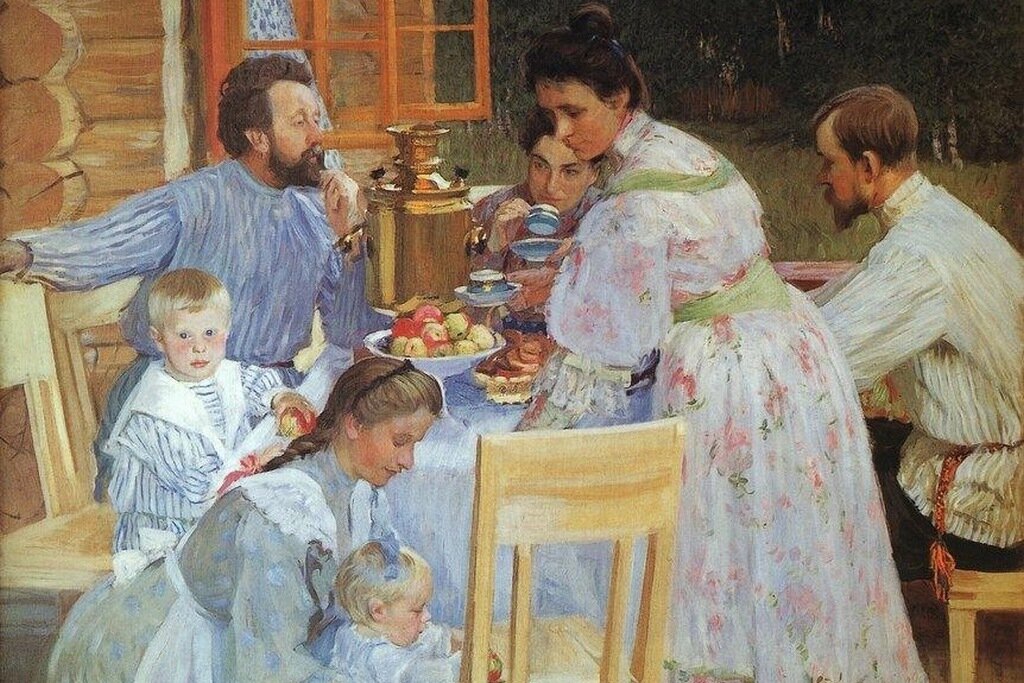 Б.М. Кустодиев "На террасе"