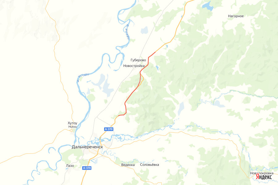 © yandex.ru/map-constructor (Реконструируемый участок с 305-го по 335-й км)
