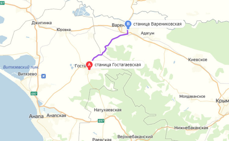 Ст варениковская краснодарский край карта