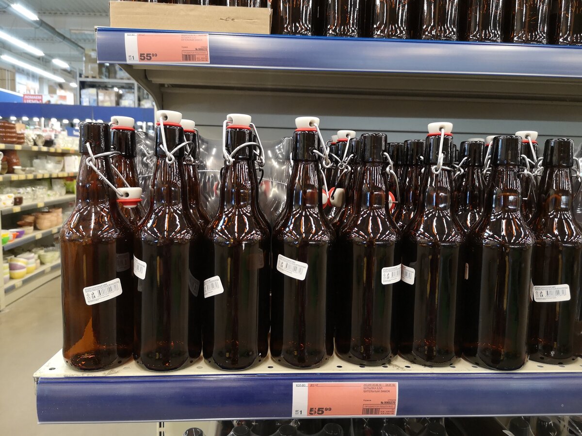 Бутылки с необычными крышками, такие только в Икеа видела