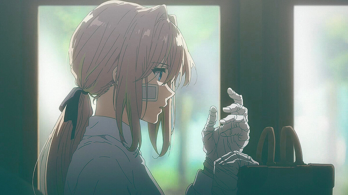 Violet Evergarden с цветком