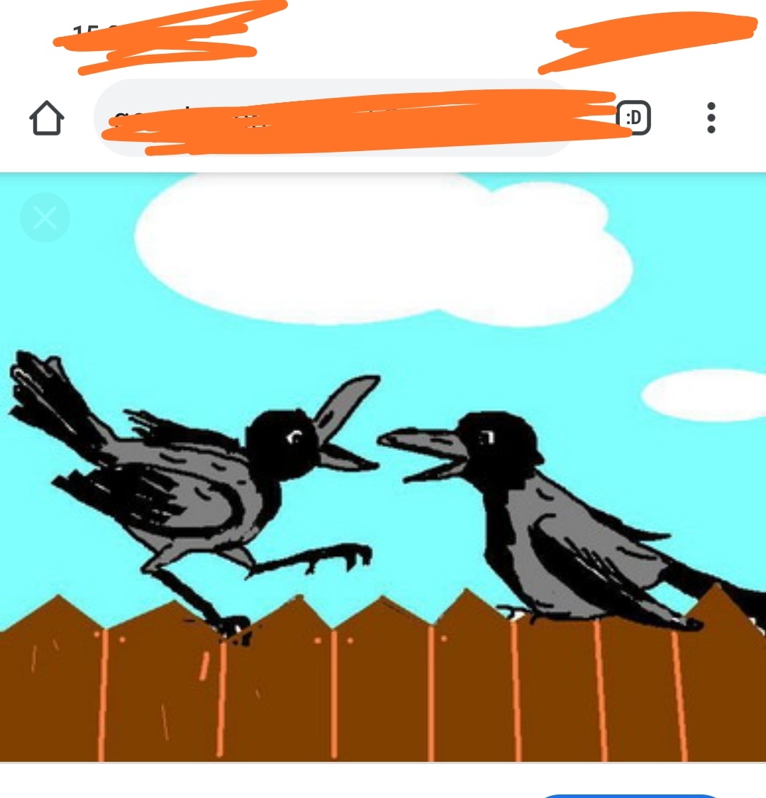 Две вороны спорят 